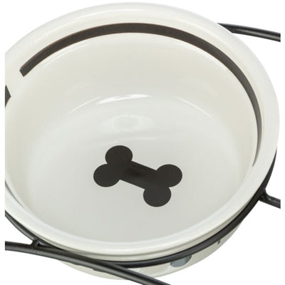 Trixie Voerbak Hond Food Keramiek Wit / Zwart 2.6 Ltr 25 Cm - foto 2