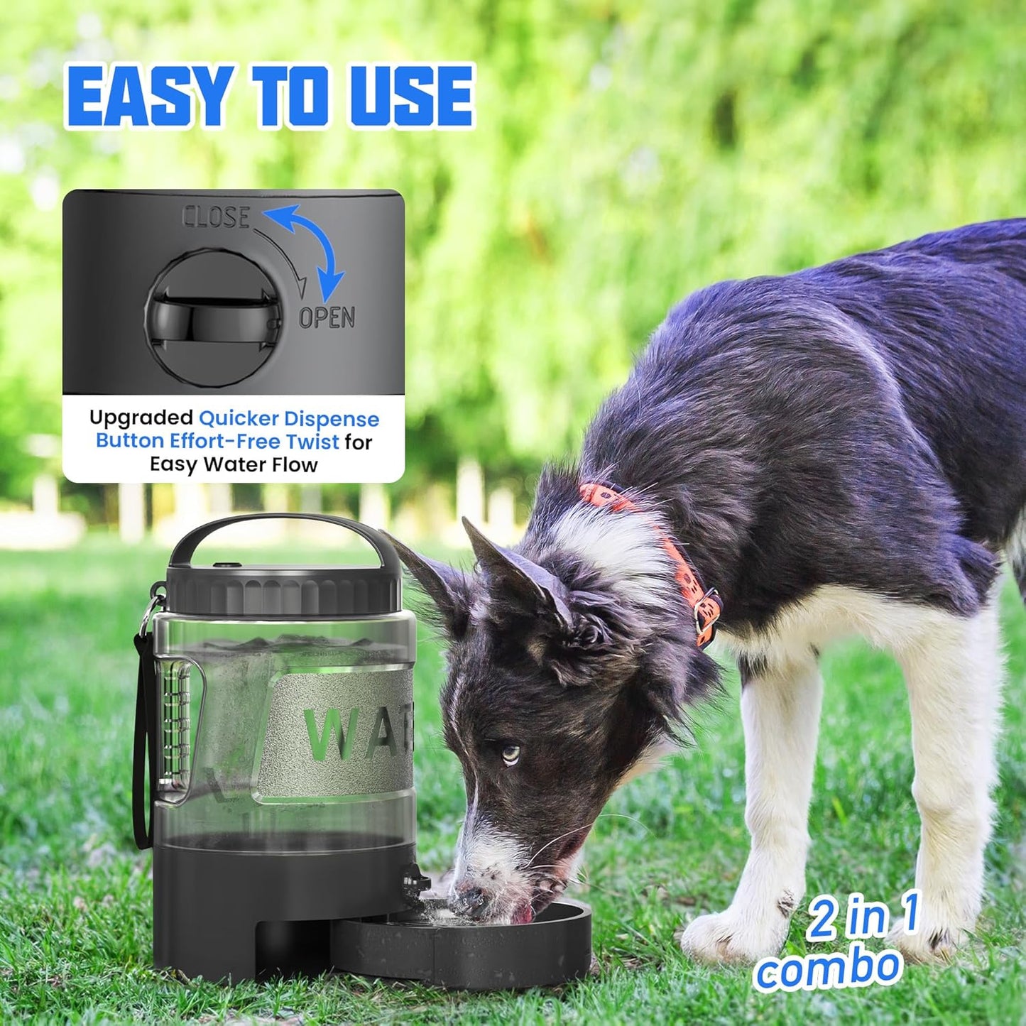 Reisdrinkfles voor Grote Honden – 2,8L