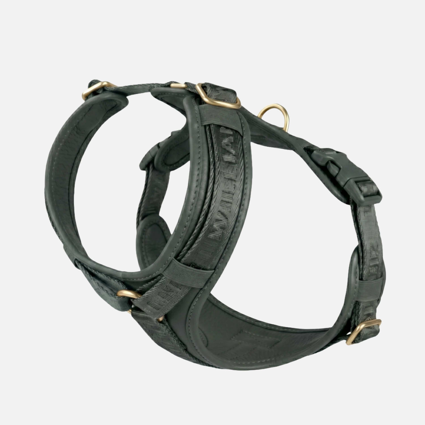 Leren Y-tuig Plain – Dark Moss