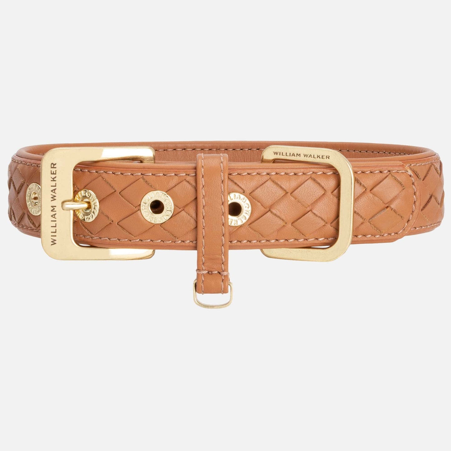 Leren hondenhalsband Prestige Caramel