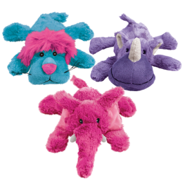 KONG Cozie Brights pluche hondenspeeltjes in felle kleuren