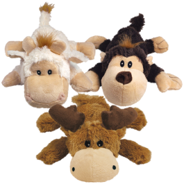KONG Cozie Naturals pluche hondenspeeltjes in natuurlijke kleuren